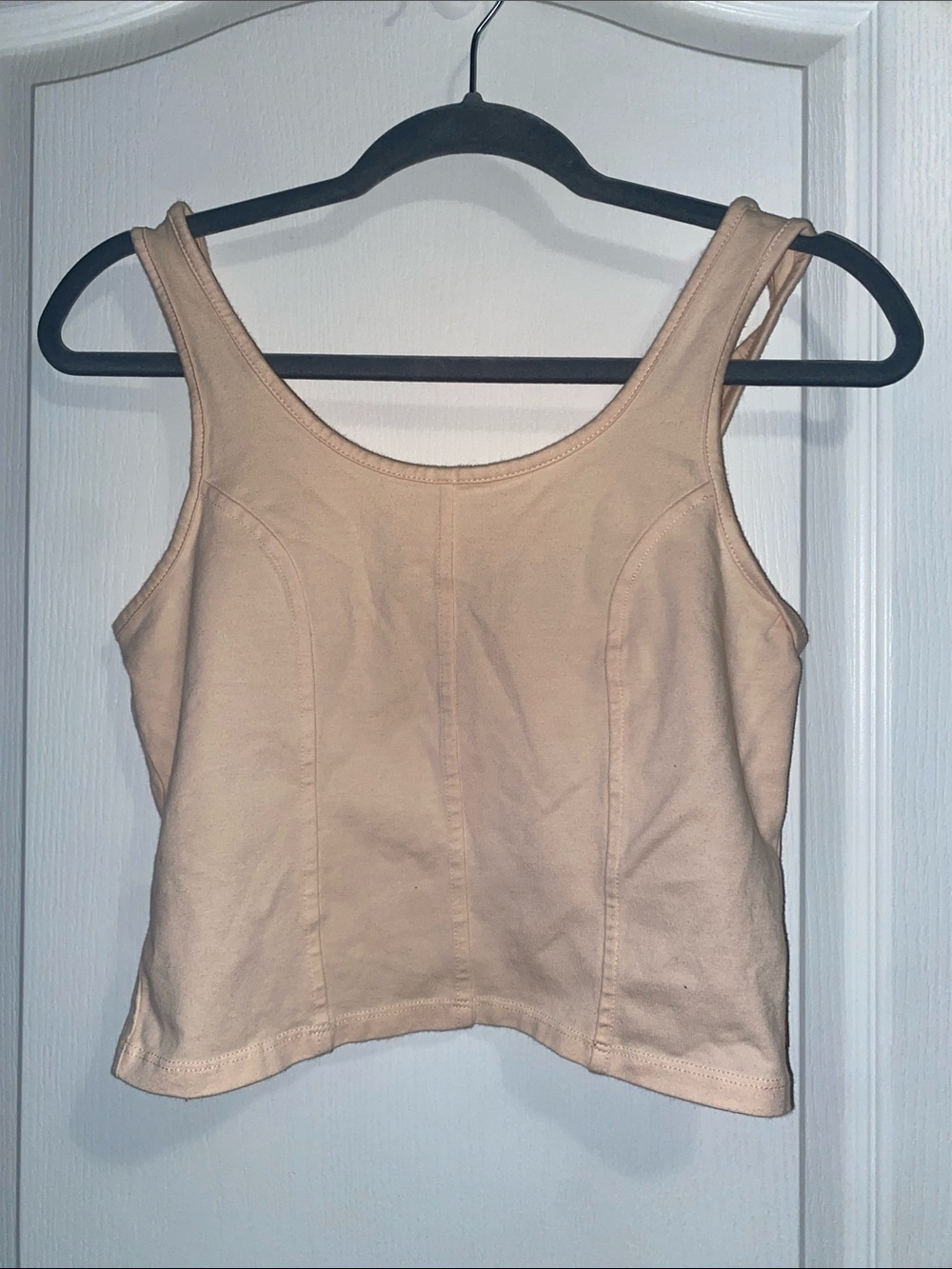 Women’s Cream Tank Top - Sleeveless Scoop Neck